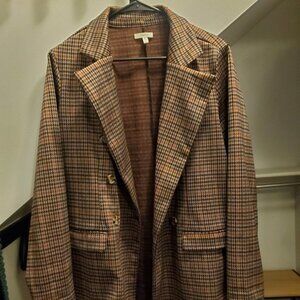 Maurices plaid boyfriend style blazer